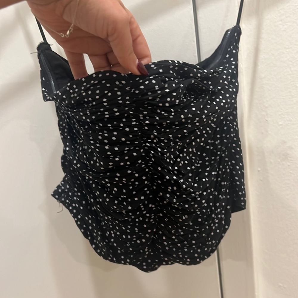 Polka dot crop tube top - size small